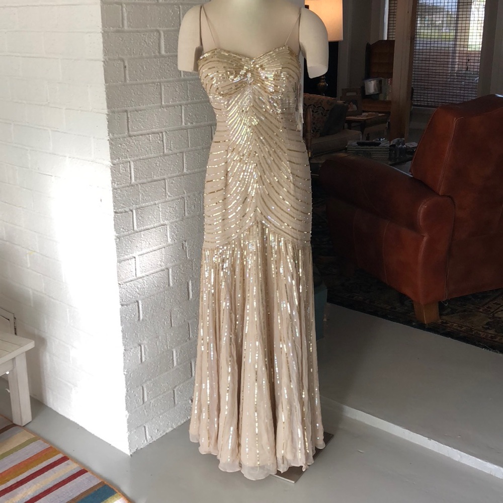 SCALA Gold Sequin Dress M